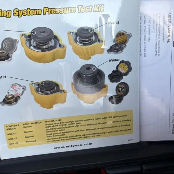 Mityvac Coolant system pressure Test Kit, automotive tools - Picture 4 of 5